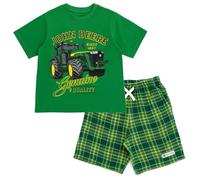 John Deere Completo con maglietta e pantaloncini da trattore per bambini grandi (2T - 10-12)