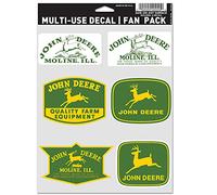 John Deere - Confezione da 6 decalcomanie multiuso con logo vintage, 13 x 19 cm