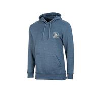 JOHN DEERE Felpa con cappuccio "Parts & Service Vintage Logo" da uomo con cappuccio, blu navy, L