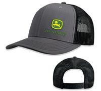 John Deere Gray Moline 112 Fit Cap Cappello Nero Mesh Logo Laterale, nero, Taglia unica