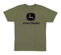 John Deere - Maglietta da uomo a maniche corte con logo del marchio, verde oliva, L