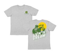 John Deere Maglietta grafica a maniche corte da uomo Livin The Dream, Oxford, XL