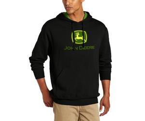 John Deere Men's Trademark Logo Core Hood Pullover Fleece