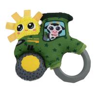 Lamaze John Deere sonaglio Il mio primo trattore, sonaglio morbido per bambini, anello facile da afferrare, varie strutture e nastri, giocattolo sensoriale per bambini a partire da 0 mesi