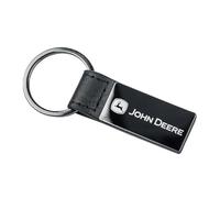JOHN DEERE Portachiavi in pelle con logo, Nero , Taglia unica