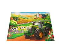 John Deere Puzzle Box 70 pezzi per bambini. Animali da fattoria e trattore, puzzle educativi per bambini dai 4 anni in su, puzzle familiare rilassante e robusto, puzzle bambino 4 anni