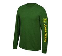 John Deere Solid Long Sleeve Tee with Logo on Sleeve