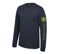 John Deere Solid Long Sleeve Tee with Logo on Sleeve