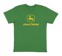 John Deere T-Shirt Classica da Uomo a Maniche Corte con Logo Giallo-JD Green