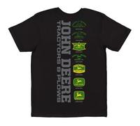 JOHN DEERE T-shirt con logo Timeline nero, Nero , M