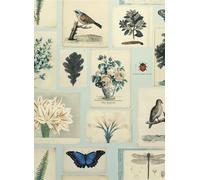 John Derian Carta da parati Flora and Fauna - Cloud Blue