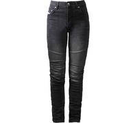 John Doe Betty Biker XTM Jeans moto donna, nero, Taglia 25