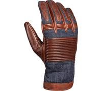 John Doe Durango Guanti da moto, marrone/blu, Taglia XL