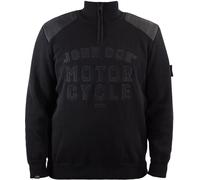 John Doe Knit Zip Big Logo Pullover, nero, Taglia 3XL