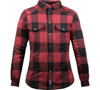 John Doe Motoshirt XTM Donna Moto Camicia, nero-rosso, taglia XL per donne