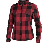 John Doe Motoshirt XTM Donna Moto Camicia, nero-rosso, taglia M per donne