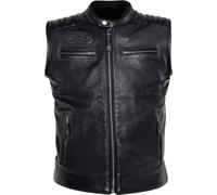 John Doe Storm, gilet in pelle traforata 4XL male Nero