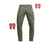 John Doe Stroker Cargo XTM Pantaloni tessili moto, verde, taglia 28 per maschi