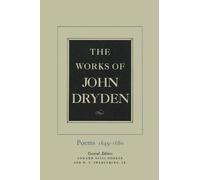 John Dryden The Works of John Dryden, Volume I (Copertina rigida)
