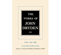 John Dryden The Works of John Dryden, Volume XX (Copertina rigida)
