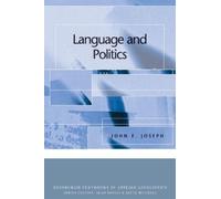 John E. Joseph Language and Politics (Tascabile)