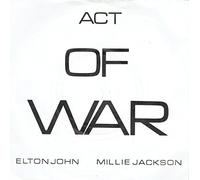 John, Elton & Millie Jackson - John, Elton & Millie Jackson Act Of War 7" Rocket EJS8 EX/EX 1985 picture sleeve