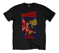 John Elton - T-Shirt # L Unisex Black # Rocketman Feather Suit
