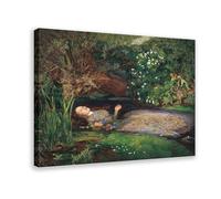John Everett Millais Ophelia - Quadro su tela con immagine di Ophelia, stampa artistica da parete, per camera da letto, ufficio, cucina, regalo, 30 x 45 cm