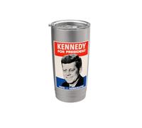 John F. Kennedy Vota Democratico Bicchiere termico in acciaio inox doppia parete