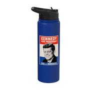 John F. Kennedy Vota Democratico Stainless Steel Insulated Water Bottle