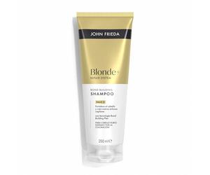 John Frieda Blonde+ Repair System Shampoo Riparatore Passo 2 | Pulisce e rafforza i collegamenti dei capelli | Capelli biondi danneggiati da colorazione e calore | Tecnologia Bond Building Plex |