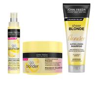 JOHN FRIEDA Go Bionda Set Shampoo, Spray & Intensivo Ristrutturante Maschera