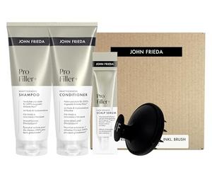 John Frieda PROfiller+, set vantaggioso, contenuto: shampoo, 250 ml, balsamo, 250 ml, siero da 50 ml, per capelli fini e sottili