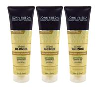 John Frieda Sheer Blonde Shampoo Attivatore di Accensione per Biondi piÃ¹ Chiari, Confezione da 3 da 8,45 oz