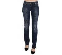 John Galliano Blue Newspaper Print Low Waist Skinny Denim Pants - W26