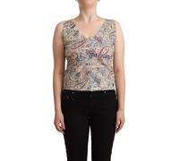 John Galliano Multicolor Cotton Sleeveless V-neck Tank Top - IT40|S