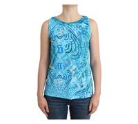 John Galliano - Top Elegante senza Maniche con Dettagli in Seta - -Tops -Donna -Blu -S