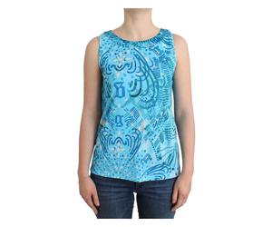 John Galliano - Top Elegante senza Maniche con Dettagli in Seta - -Tops -Donna -Blu -S