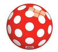Pallone di gomma rosso a pois - 23 cm