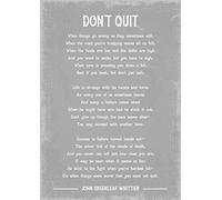 John Greenleaf Whittier Don't Quit - Stampa artistica con poesia, formato A4