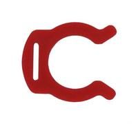 John Guest pic1808r con clip di chiusura - Rosso -- (pacchetto di 3)