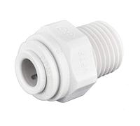 John Guest PP010821WP - Connettore maschio NPTF, Push-to-Connect, 1/4" OD, 1/8" NPTF