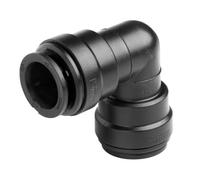 John Guest Raccordo Pushfit a gomito, 15 mm, nero, 90 gradi