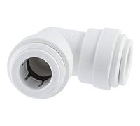 John Guest Speedfit 3/8 Inch OD Union 90 Degree Elbow Connector, Push to Connect Plastic Plumbing Fitting, PP0312WP