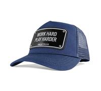 John Hatter Work Hard Play Harder - cappellino Blue man