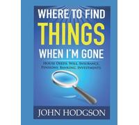 John Hodgson Where to find things when I'm gone (Tascabile)