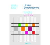 John J. McCarthy Hidden Generalizations (Tascabile)
