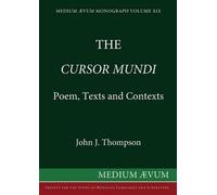 John J. Thompson "Cursor Mundi" (Tascabile) "Medium Aevum Monographs", New S.