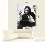 John Lennon - 1 - Quadro stampa su Tela Pelle Canvas Dipinto Arte Moderna