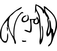 JOHN LENNON 80 X 58 CM, Adesivo In Vinile Versione 80X